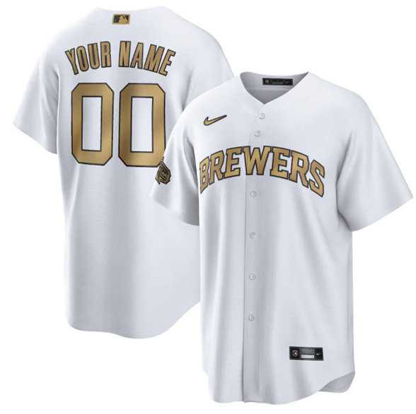 Customized Men's Milwaukee Brewers Active Player White 2022 All-Star Cool Base Stitched Jersey,We sell and wholesale Customized Men's Milwaukee Brewers Active Player White 2022 All-Star Cool Base Stitched Jersey on line form chian!